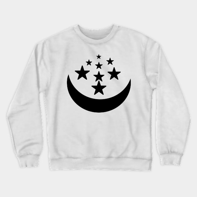 Half moon and stars design Crewneck Sweatshirt by enflow